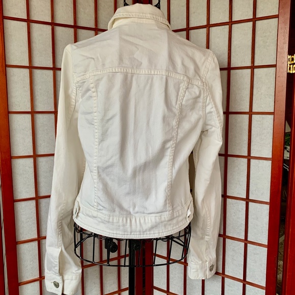 American Eagle White Jean Waist Jacket - Picture 6 of 8